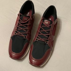 Burgundy, gray and silver Michael Kors shoes only worn once.